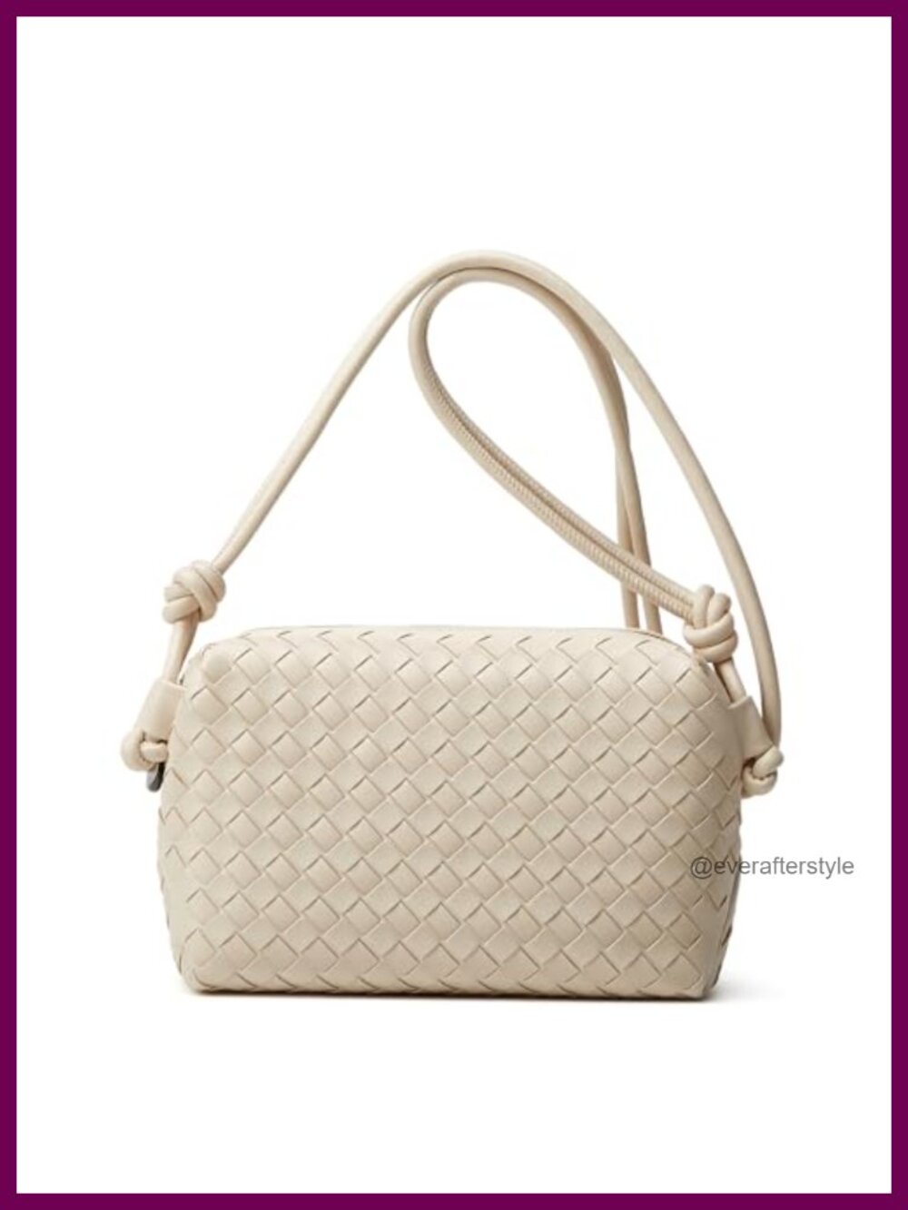 Vegan Leather Woven Crossbody Bag Handwoven Hobo Purse Compact